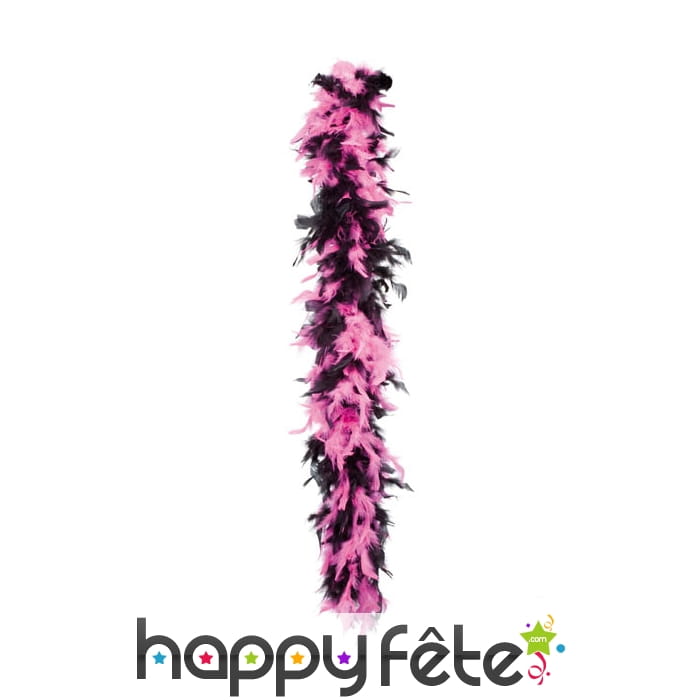 Boa rose fuschia et noir de 1.8m