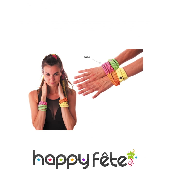 Bracelet rose fluo de 41cm