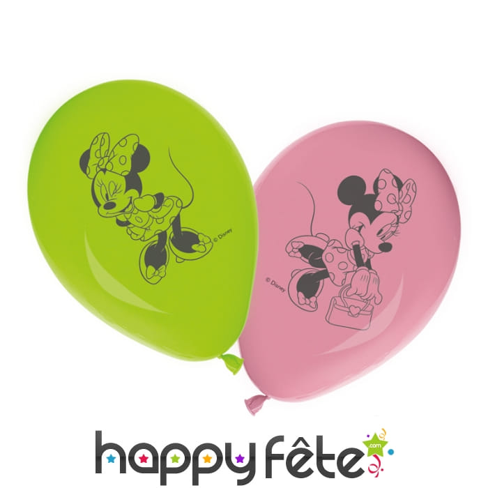 Ballons ronds imprimé Minnie Mouse