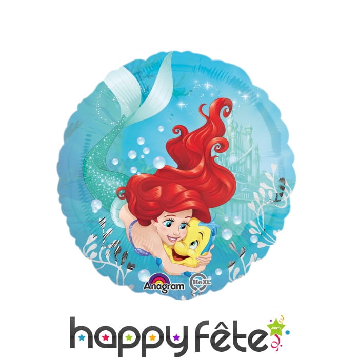Ballon rond La petite sirène et polochon de 43 cm