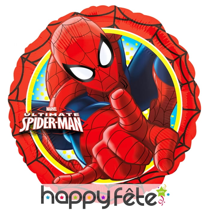 Ballon rond plat spiderman