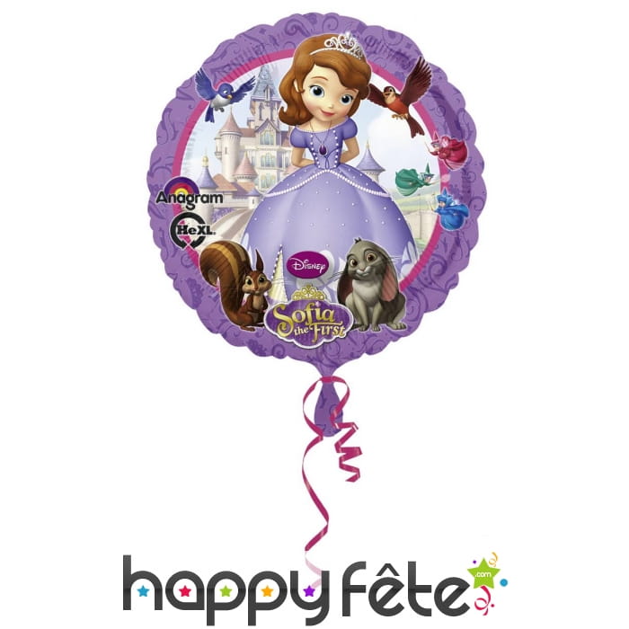 Ballon ronde Princesse Sofia de 23cm