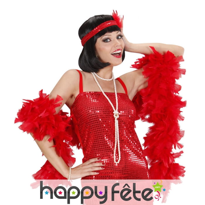 Boa rouge uni de 180cm