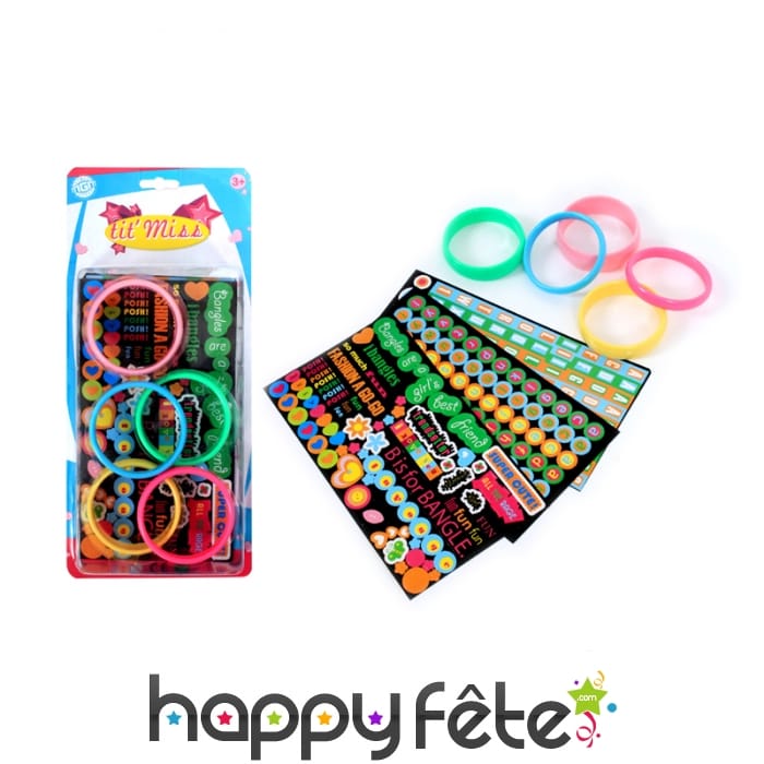 Bracelets stickers à décorer