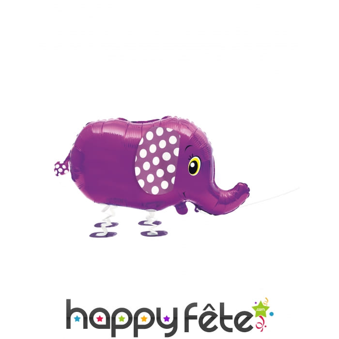 Ballon silhouette d'éléphant violet, 81 cm