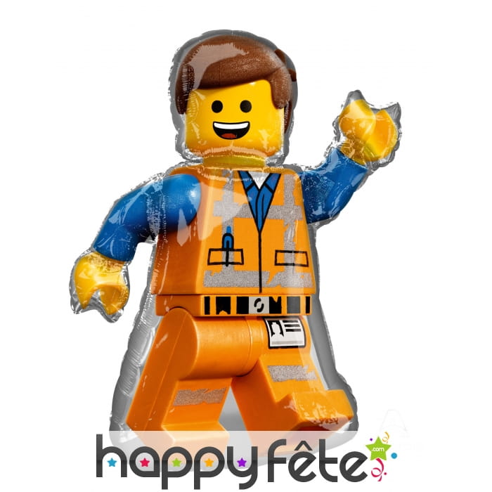 Ballon silhouette de Emmet Lego, 60 x 81 cm