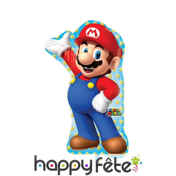 Ballon silhouette de Mario, 55 x 83 cm