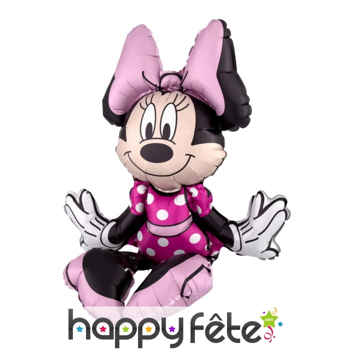 Ballon silhouette de Minnie Mouse assise de 45 cm
