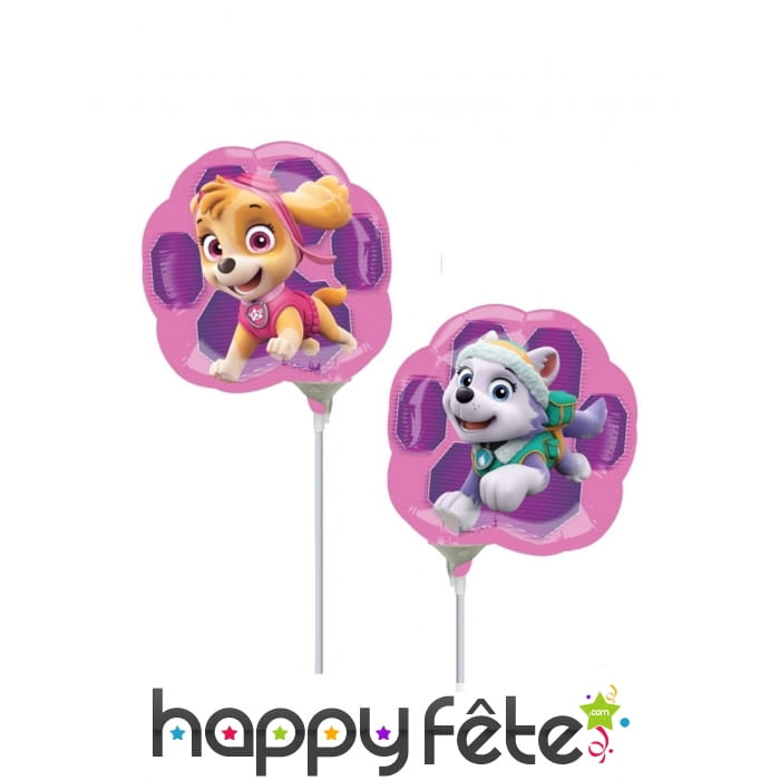 Ballon Stella et Everest de 25cm en aluminium