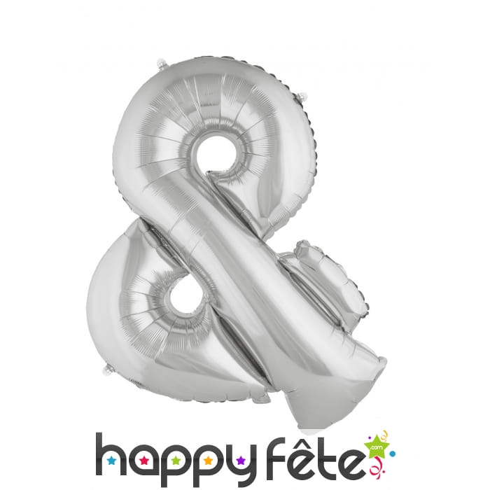 Ballon symbole et argenté de 80cm