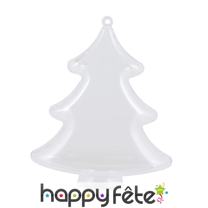 Boule sapin transparent à remplir