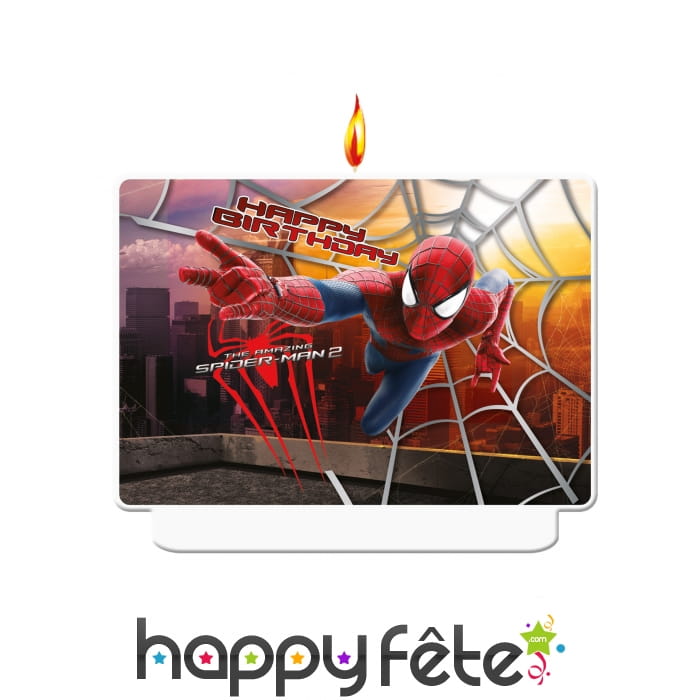 Bougie The Amazing Spiderman pour anniversaire