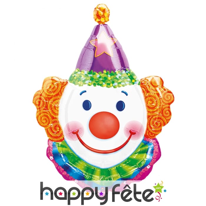 Ballon tête de clown, à gonfler