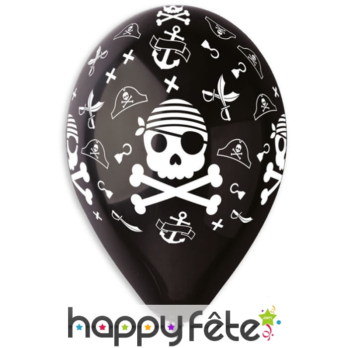 Ballons tête de mort pirate