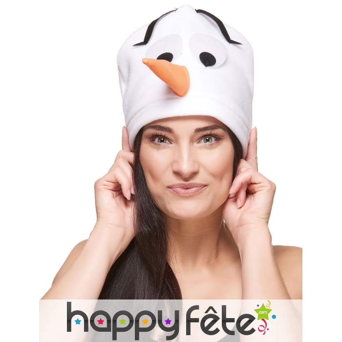 Bonnet tête de bonhomme de neige
