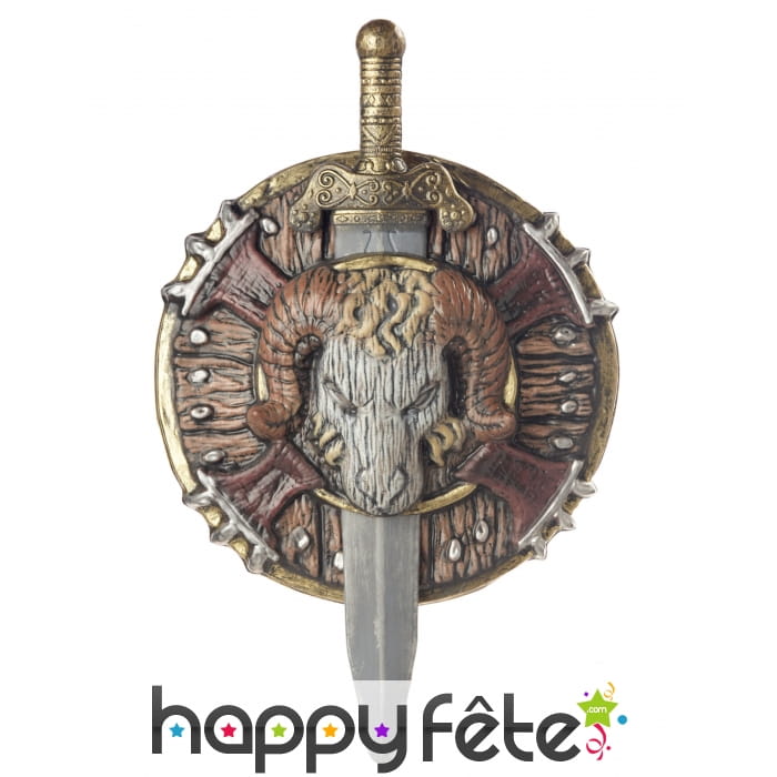 Bouclier tête de bélier avec Epée