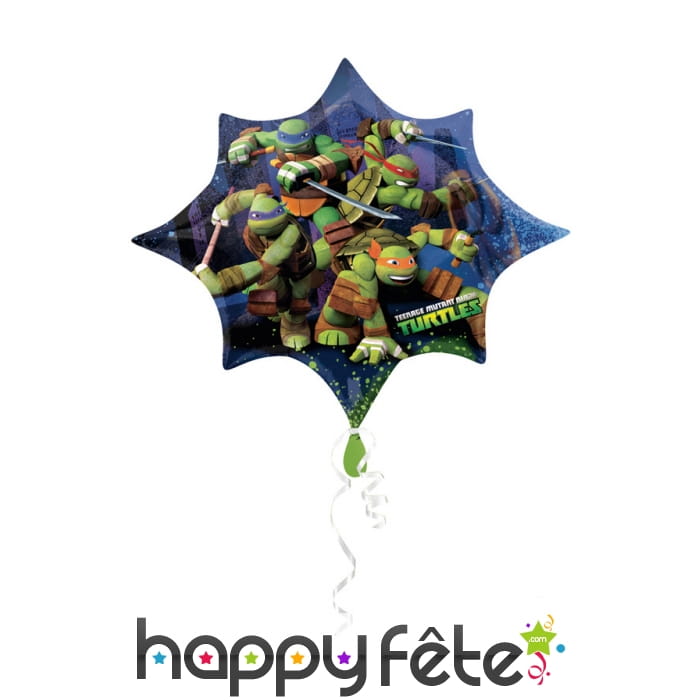 Ballon Tortues Ninja en forme d'étoile, 88 X 73 cm