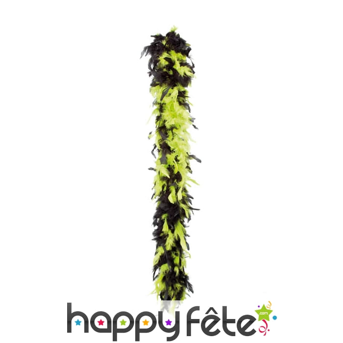 Boa vert anis et noir style cabaret