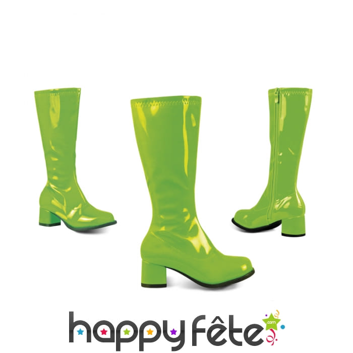 Bottes vertes à talons pour enfant