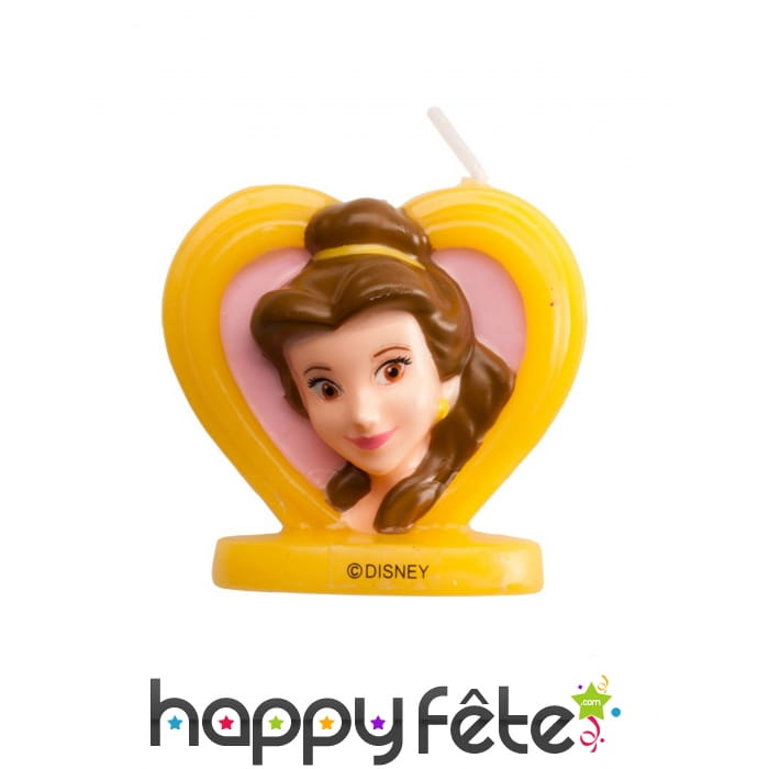Bougie visage de Belle en 3D coeur, 5,5 cm
