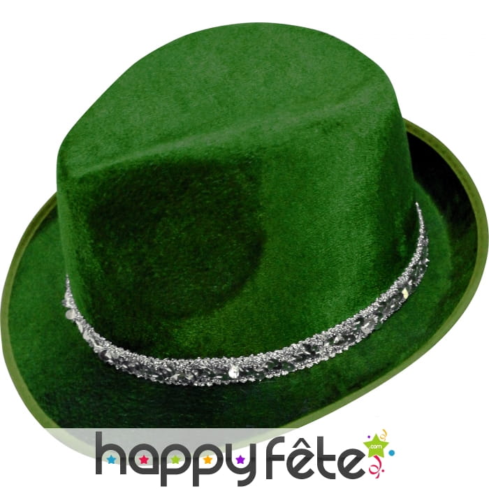 Borsalino vert en velours