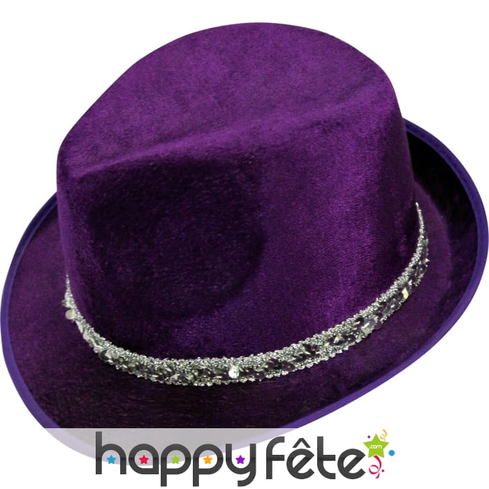 Borsalino violet en velours
