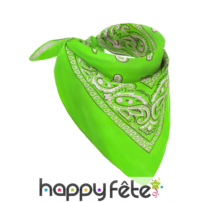 Bandana Vert Fluo Rétro Adulte Années 90