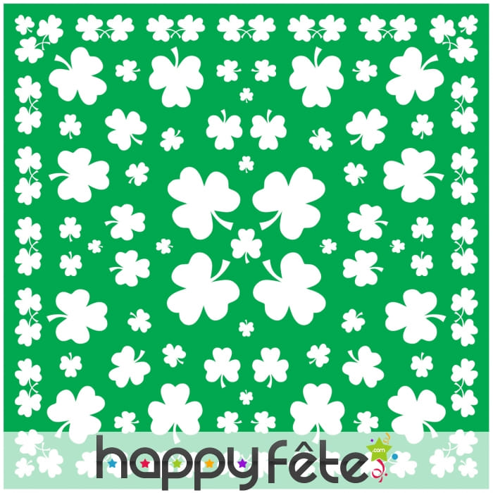Bandana vert imprimé trèfles, Saint Patrick