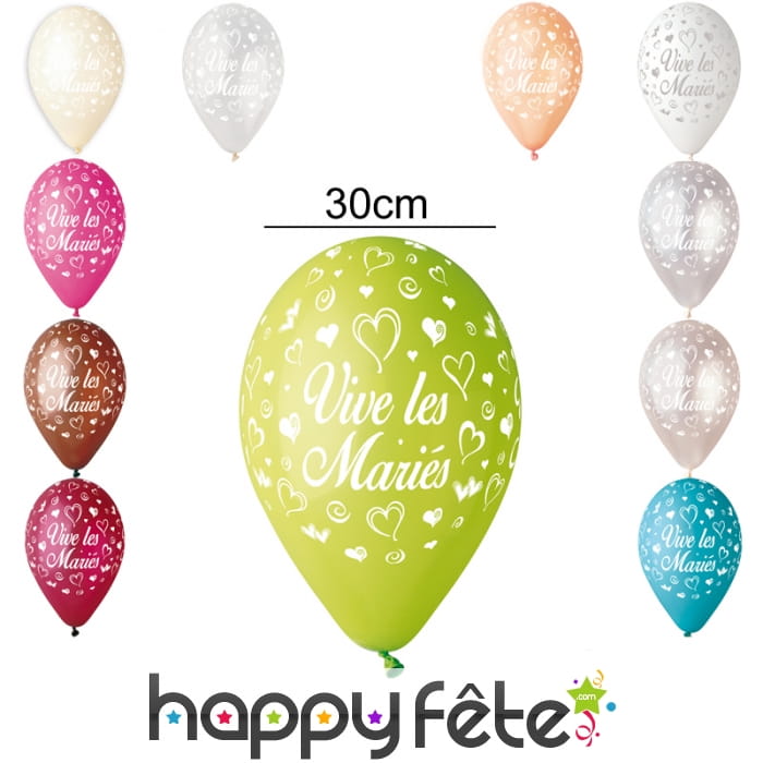 Ballons vive les mariés