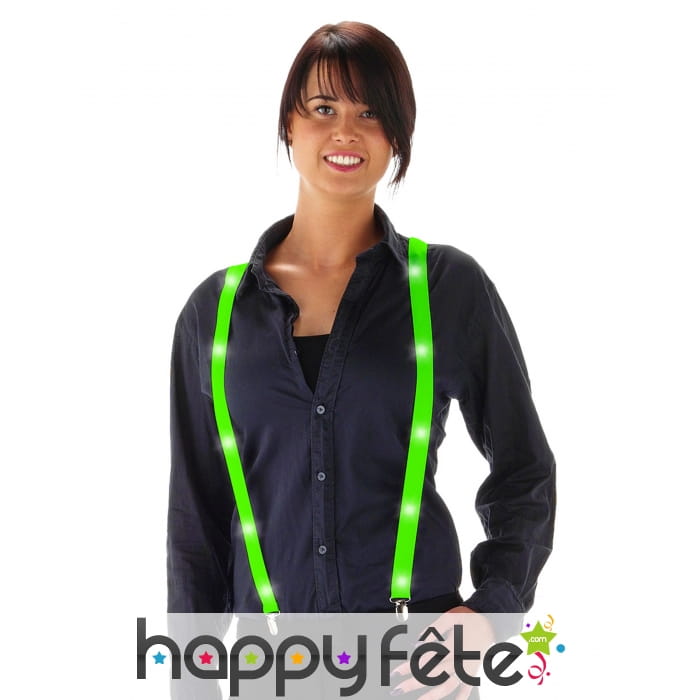 Bretelles vertes lumineuses