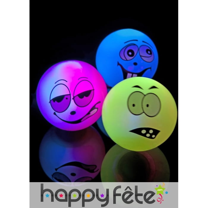 Balles visages monstres lumineuses