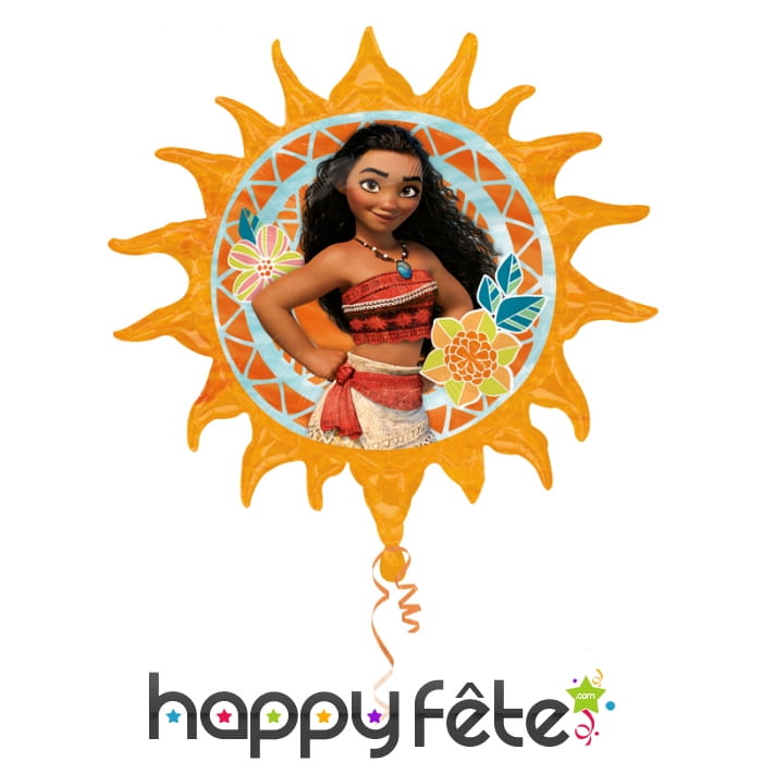 Ballon Vaiana rond en forme de soleil