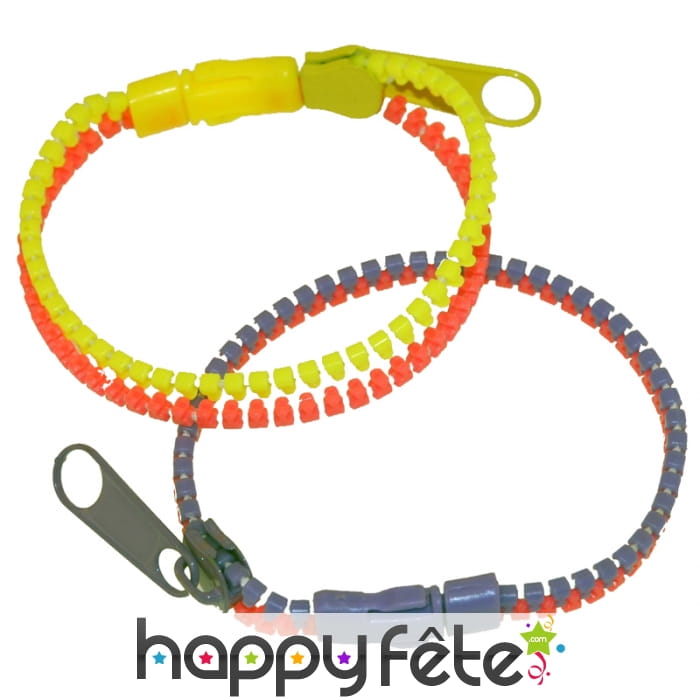 Bracelet zip deux couleurs