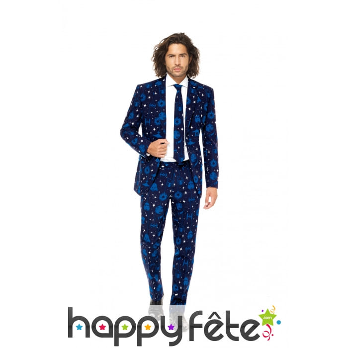 Costume 3 pièces bleu imprimé Star Wars