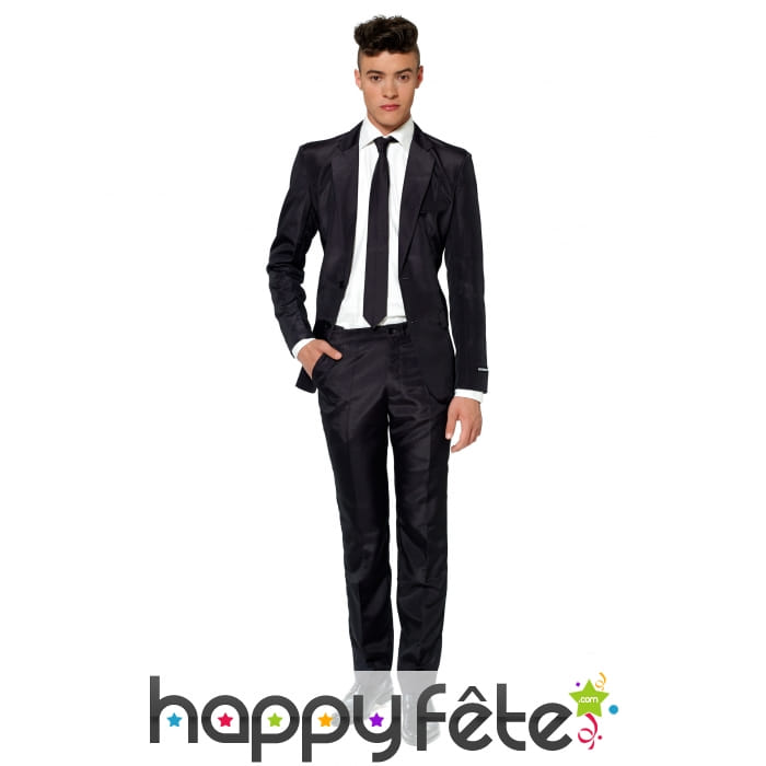 Costume 3 pièces classique noir pour homme