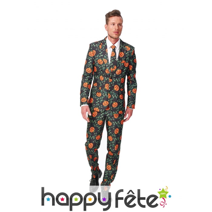 Costume 3 pièces motifs citrouilles
