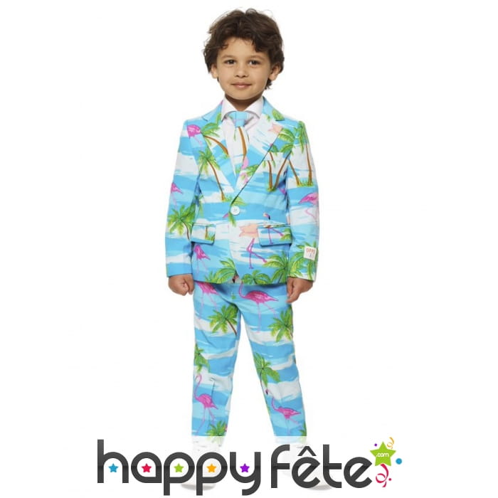 Costume 3 pièces motifs exotiques pour enfant