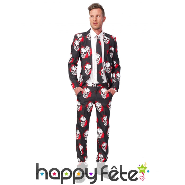 Costume 3 pièces Mr. Skull ensanglanté