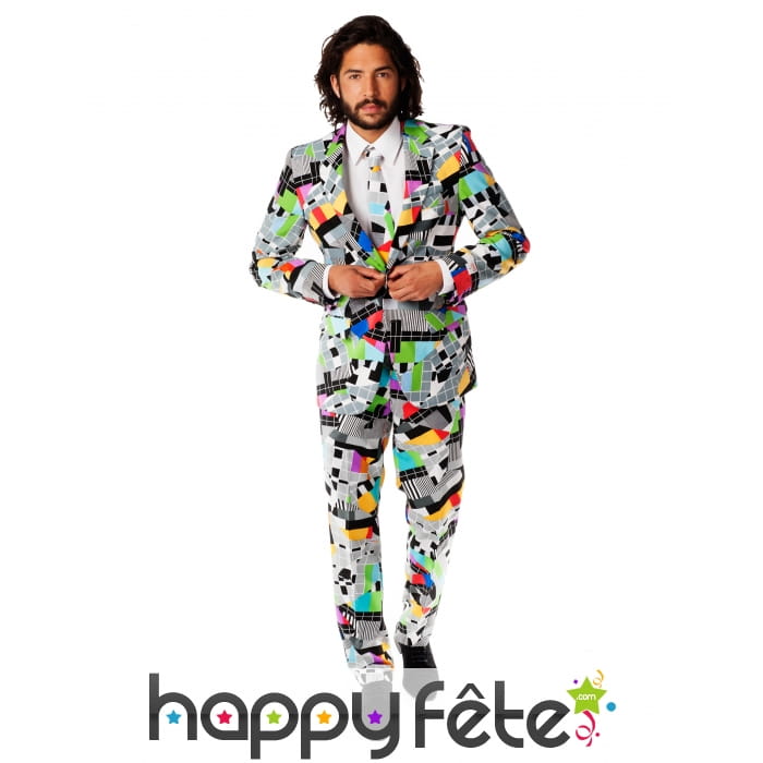 Costume 3 pièces Technicolor monsieur télé
