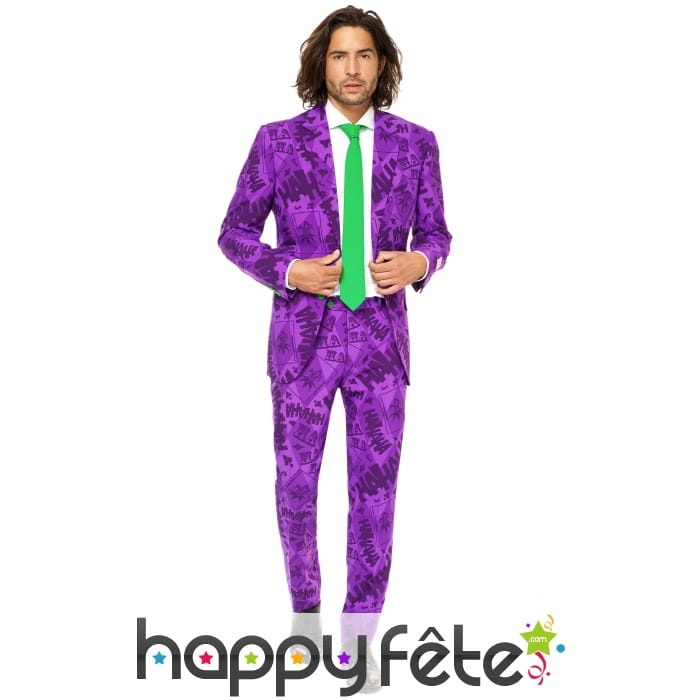 Costume 3 pièces violet du Joker
