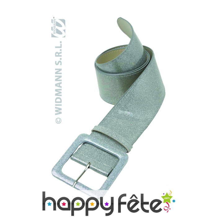 Ceinture argentée avec paillettes