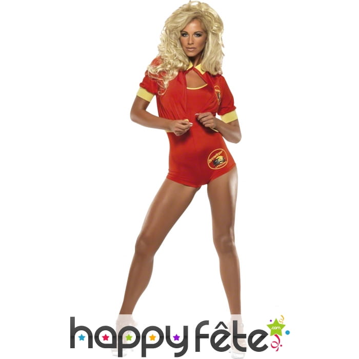 Costume alertes à Malibu sexy rouge