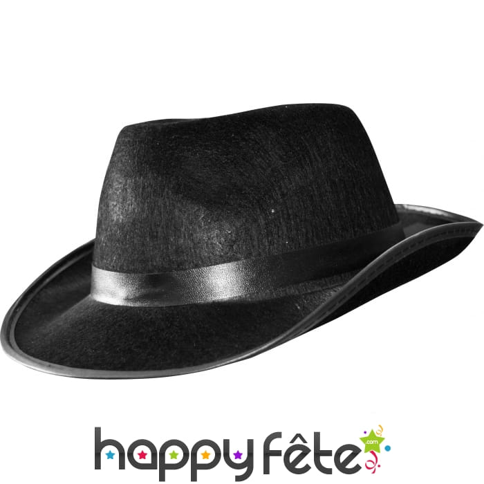 Chapeau Al capone noir
