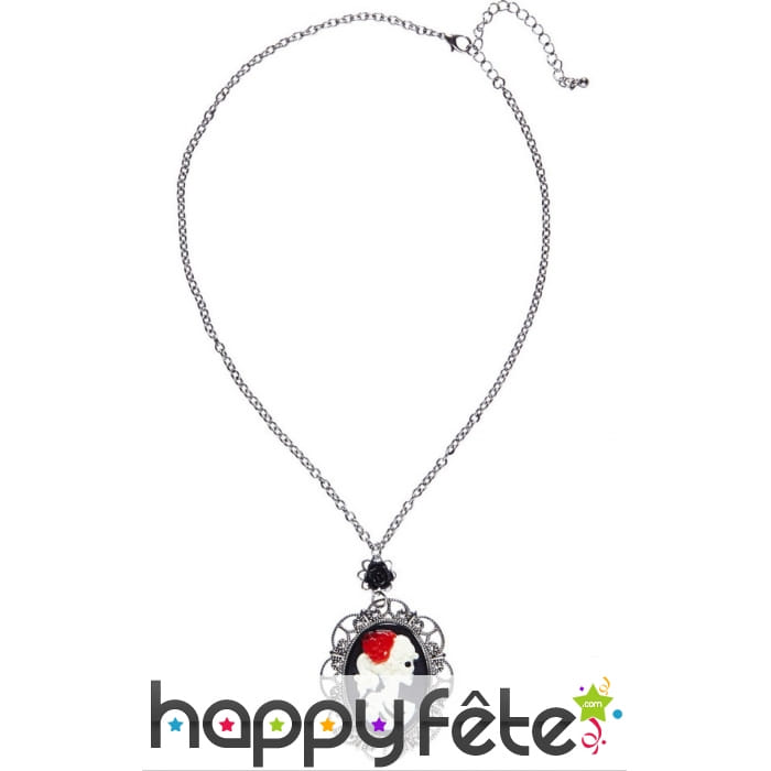 Collier avec camée Dia de los muertos
