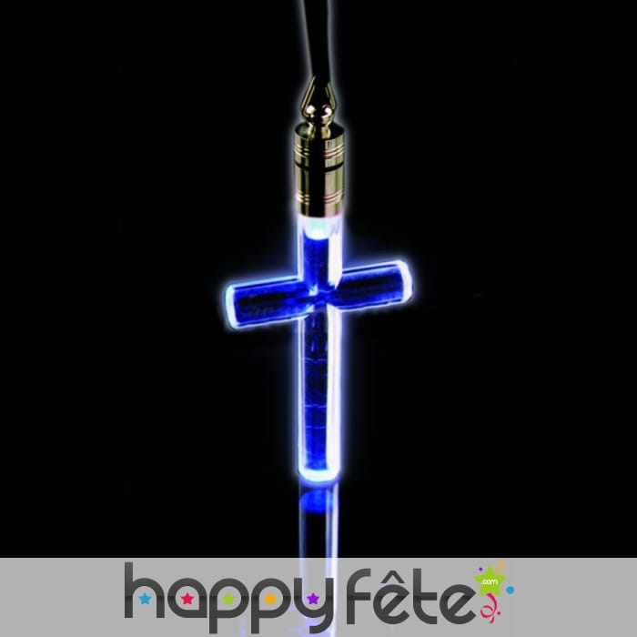 Collier avec croix lumineuse