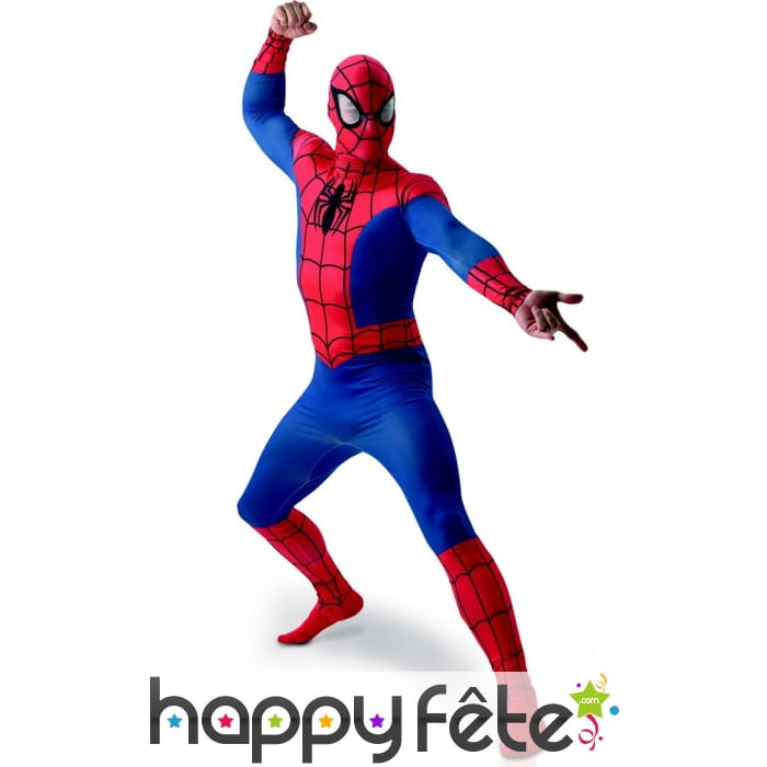 Combinaison adulte de Spider-Man avec cagoule
