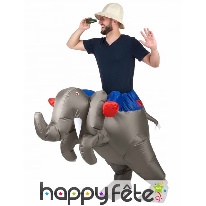 Costume à dos de éléphant gonflable