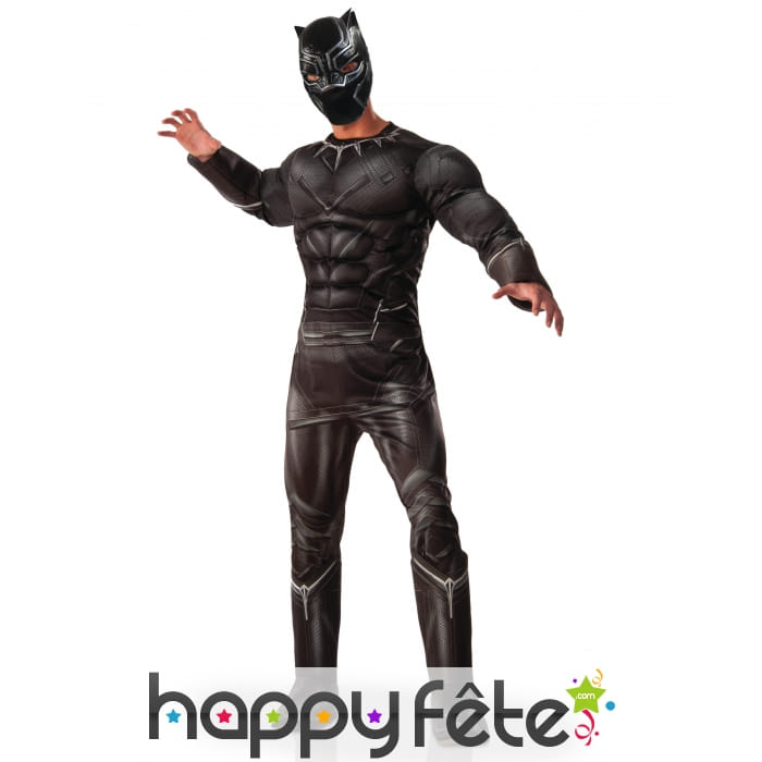 Costume adulte de Black Panther, luxe