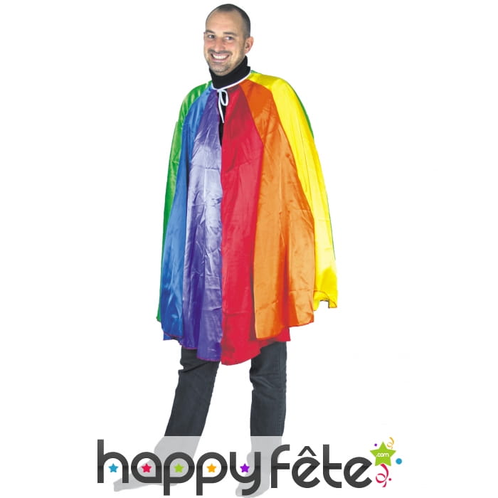Cape arc-en-ciel taille adulte