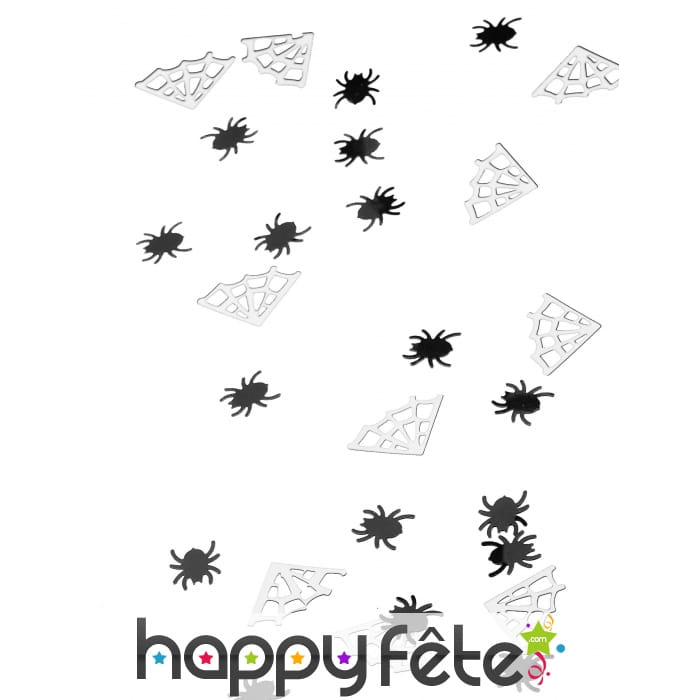 Confettis araignées et toiles de table